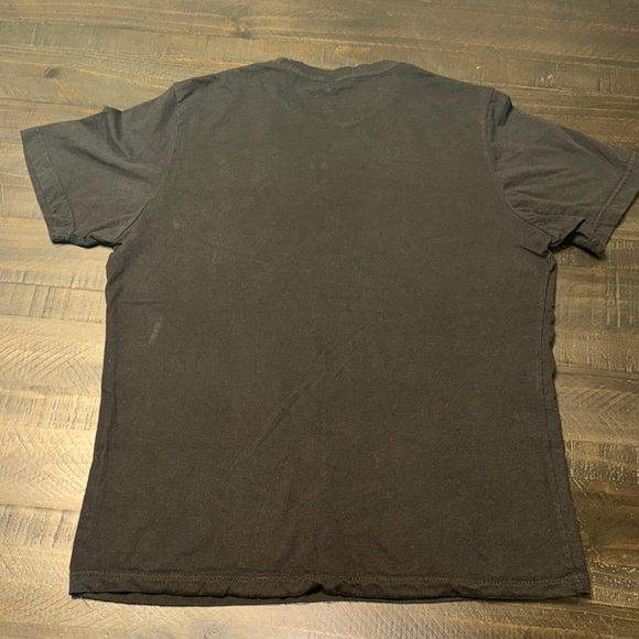 Designer Signpost Graphic Short Sleeve Cotton Tee Shirt in Black Size Large - Picture 5 of 5